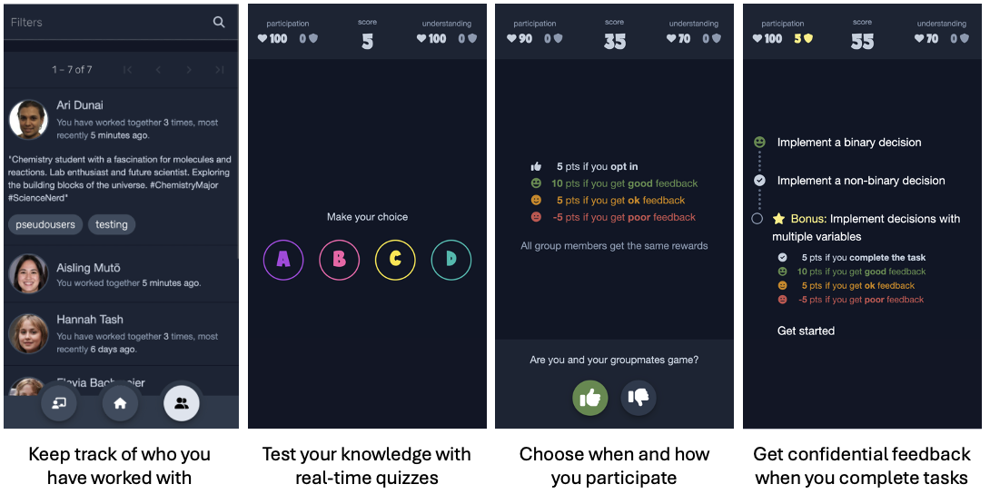A set of gameface screenshots